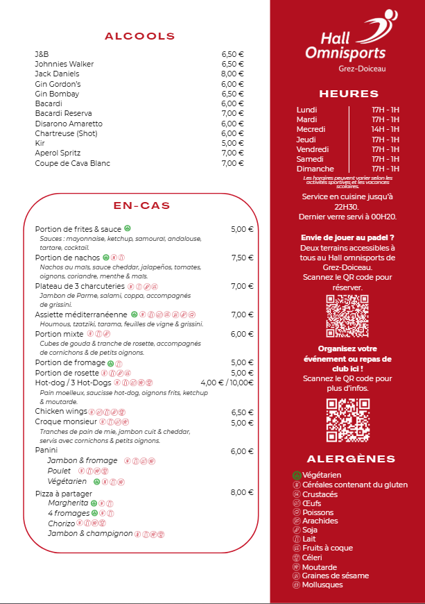 Menu La Terrasse - Page 2